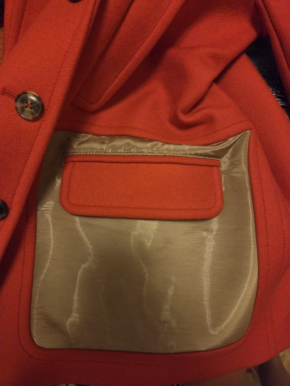 Veronique Branquinho Orange Virgin Wool Coat - Picture 5 of 7